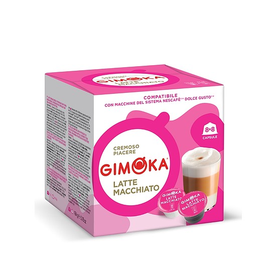 Gimoka Puro Aroma Latte Macchiato Dolce Gusto kompatibilis kávékapszula 8+8db