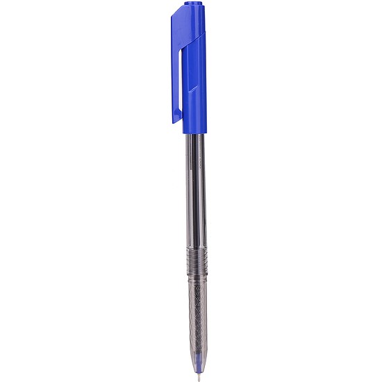 Golyóstoll, 0,7 mm, kupakos, DELI Arrow, kék (DEQ01030)