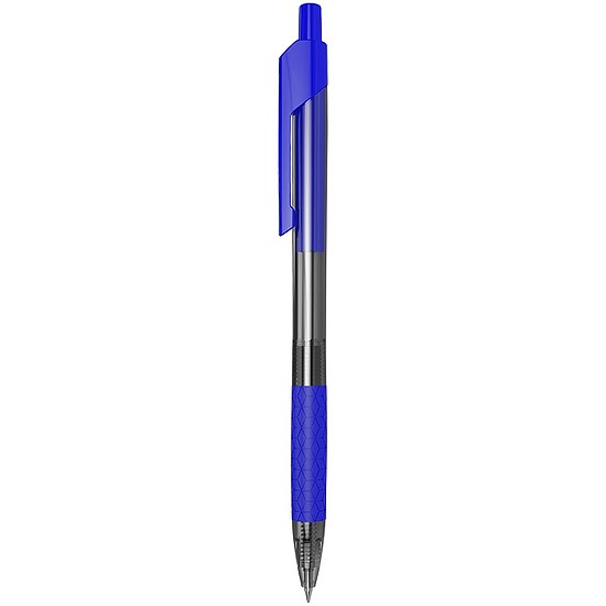 Golyóstoll, 0,7 mm, nyomógombos, DELI Arrow RT Grip, kék (DEQ01930)