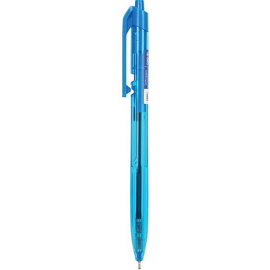 Golyóstoll, 0,7 mm, nyomógombos, DELI Xtream RT, kék (DEQ20-BL)