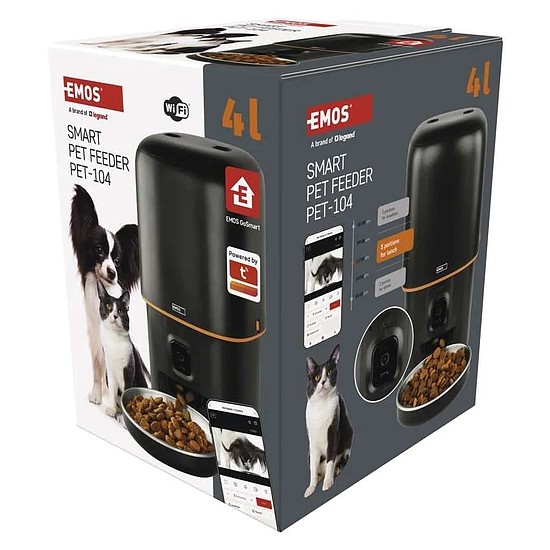 GoSmart állateledel adagoló kamerával, 4 l, fekete, Wi-Fi (H6004)