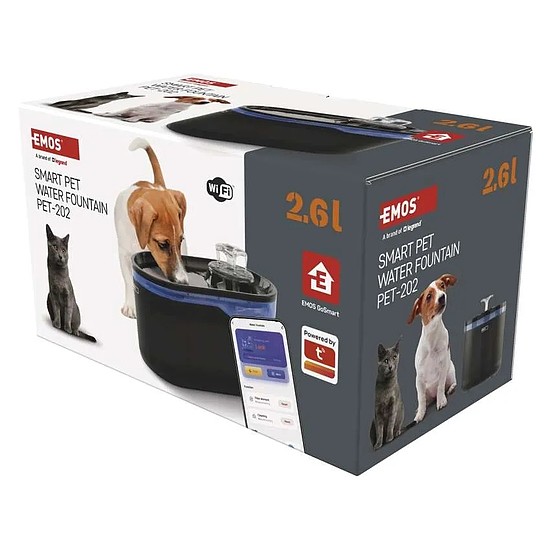 GoSmart háziállat itató, 2,6 l, szürke, Wi-Fi (H6102)
