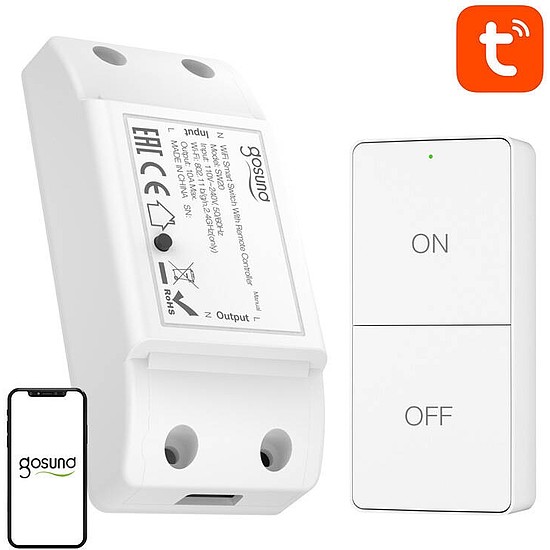 Gosund SW20 10A WiFi-s intelligens kapcsoló + távirányító, Tuya