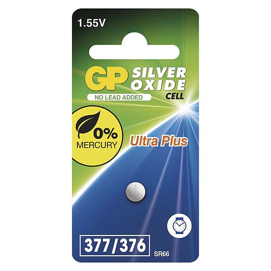 GP 377 gombelem 1,5V ezüst-oxid AG4 / SR66 / SR626SW 