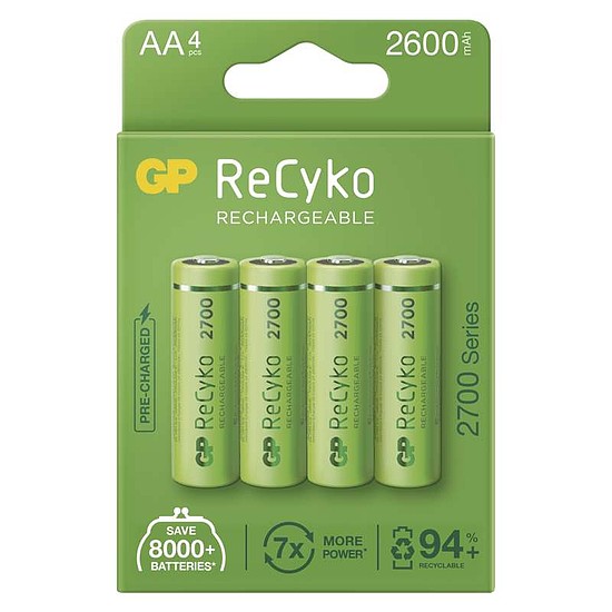 GP ReCyko+ akku 2700 mAh 1,2V HR6 4 db/ bliszter DARABÁR!!!