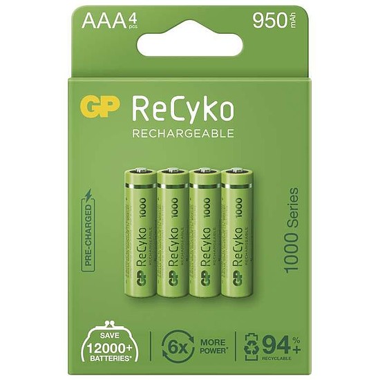 GP ReCyko HR3 / AAA 1 akku 1000 mAh,2V NiMH 4 db/bliszter DARABÁR!