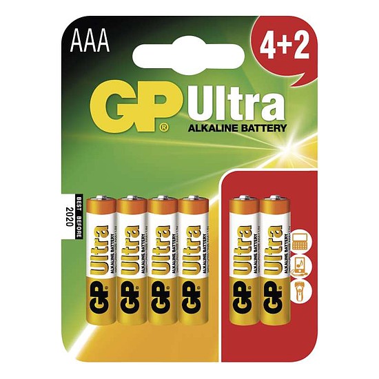 GP Ultra mikro elem AAA 1,5V tartós 4+2db/bliszter LR3 24AU4/2PP42P6 