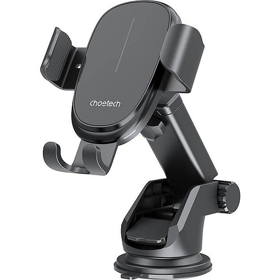 Gravitációs autós tartó töltővel Choetech T203-F, 15W (fekete)