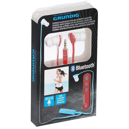 Grundig - Fülhallgató Bluetooth adapterrel piros (8711252037387RED)