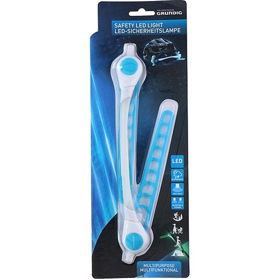 Grundig - Többfunkciós LED-es fejpánt kerékpározáshoz/futáshoz kék (8711252174174BLUE)