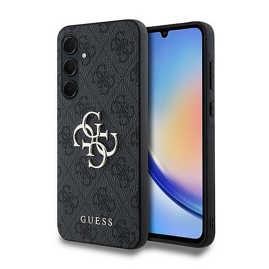 Guess 4G Big Metal Logo tok Samsung Galaxy A35-höz - fekete