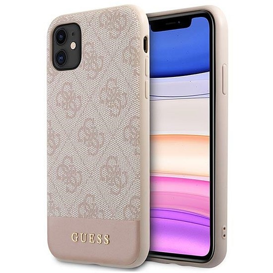 Guess 4G Bottom Stripe Collection - iPhone 11 tok rózsaszín (GUHCN61G4GLPI)
