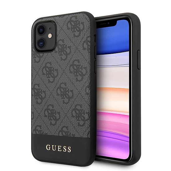 Guess 4G Bottom Stripe Collection - iPhone 11 tok szürke (GUHCN61G4GLGR)
