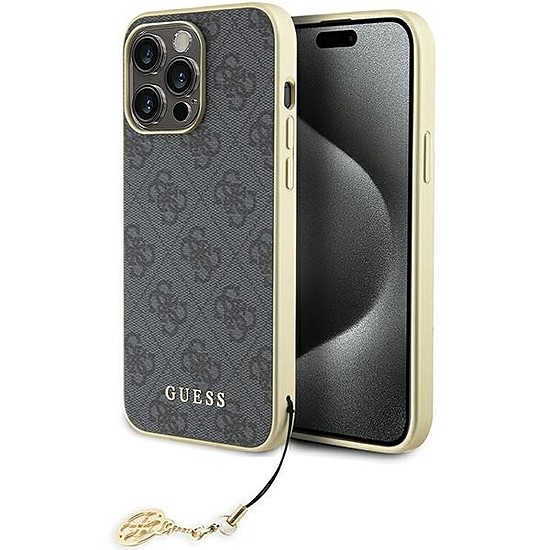 Guess 4G Charms Collection tok iPhone 15 Pro Max telefonhoz - szürke