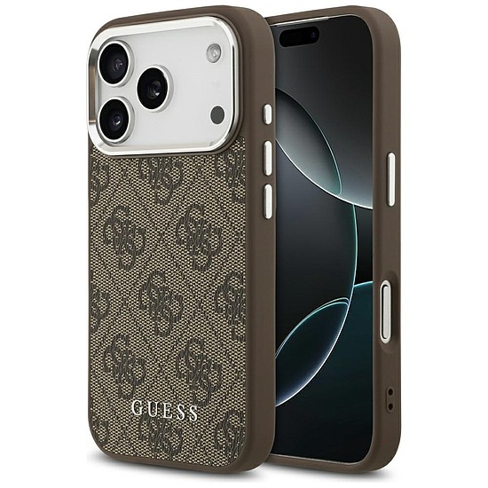 Guess 4G Classic Logo MagSafe tok iPhone 17 Próhoz - barna