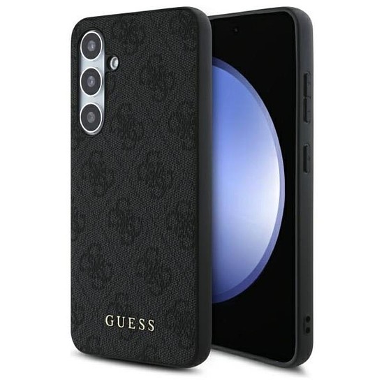 Guess 4G fém arany logó - Samsung Galaxy S24 FE tok szürke (GUHCS24FEG4GFGR)