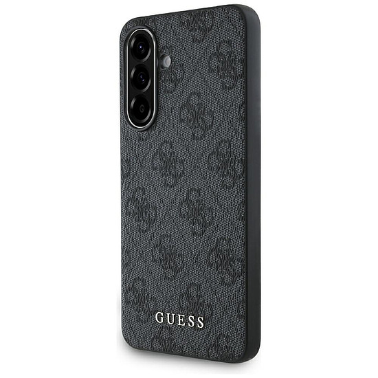 Guess 4G fém tok Samsung Galaxy A36 készülékhez, arany logóval, fekete