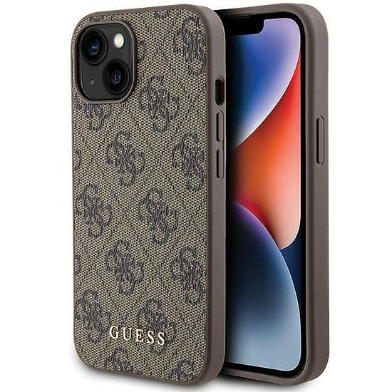 Guess 4G Metal Gold Logo tok iPhone 15-höz - barna