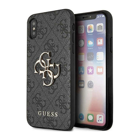 Guess 4G nagy fém logó - tok iPhone X-hez szürke (GUHCPX4GMGGR)