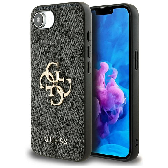 Guess 4G nagy logós iPhone 16e tok - fekete