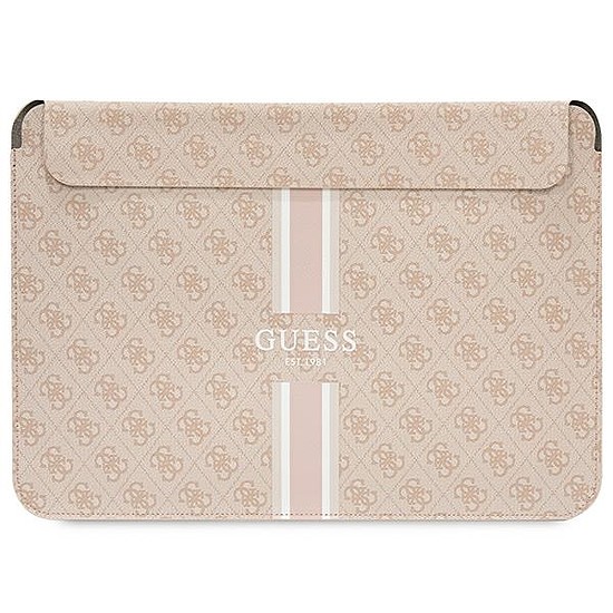 Guess 4G Printed Stripes borító 14"-os laptophoz - rózsaszín