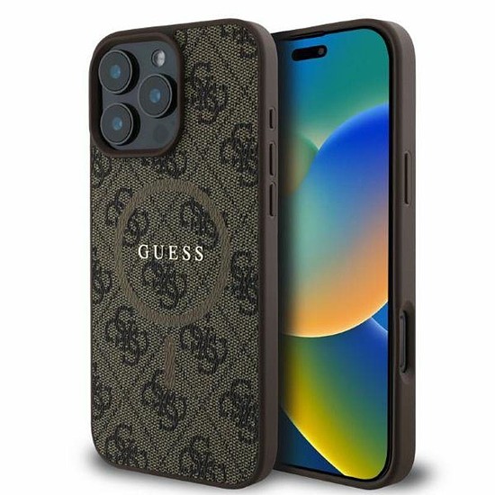 Guess 4G Ring Classic Logo MagSafe - iPhone 16 Pro Max tok barna (GUHMP16XG4GFRW)