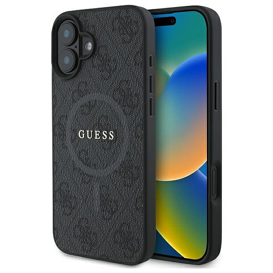 Guess 4G Ring Classic Logo MagSafe tok iPhone 16-hoz - fekete