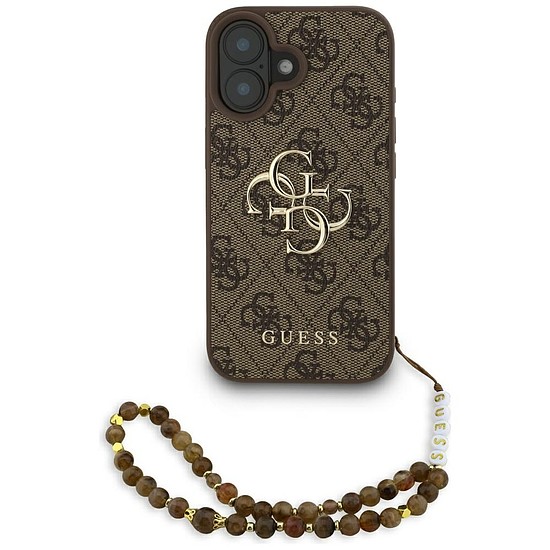 Guess 4G Strap 4G Classic logós iPhone 16 tok - barna