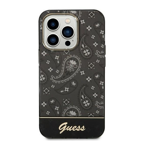 Guess Bandana Paisley tok iPhone 14 Pro Max 6.7"-hez - fekete