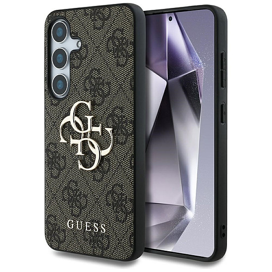 Guess Big 4G Logo Classic logós tok Samsung Galaxy S25 készülékhez, barna