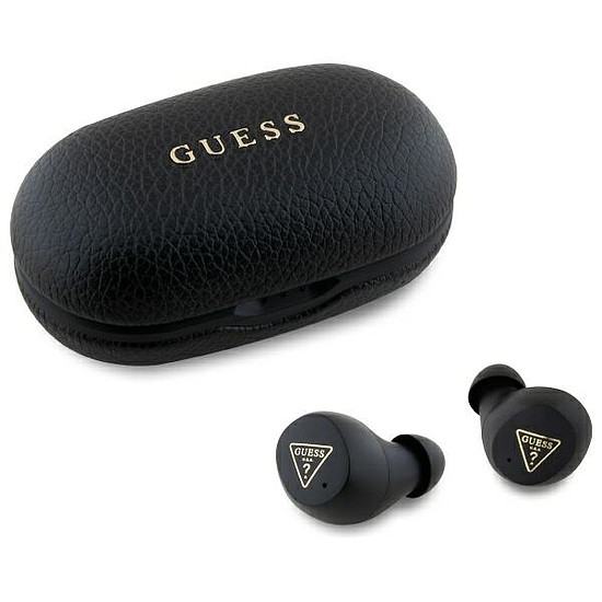 Guess Bluetooth fejhallgató GUTWSPGTSPSK TWS + dokkoló állomás fekete/fekete Grained Classic Logo