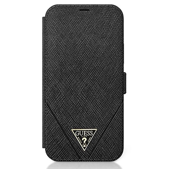 Guess Booktype Saffiano V - iPhone 12 Pro Max tok fekete (GUFLBKP12LVSATMLBK)