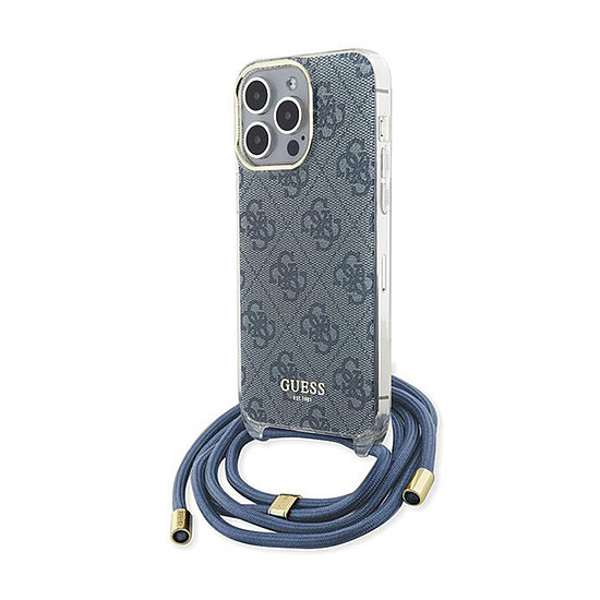 Guess Crossbody Cord 4G Print - iPhone 15 Pro Max tok kék (GUHCP15XHC4SEB)