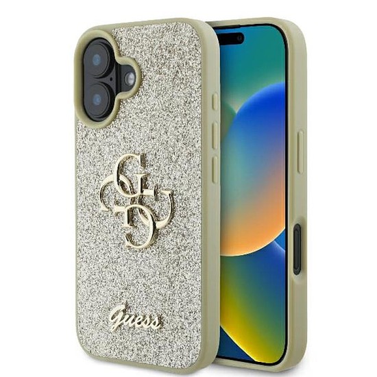 Guess Fixed Glitter Big 4G - iPhone 16 Plus tok arany (GUHCP16MHG4SGD)