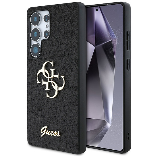 Guess Fixed Glitter Big 4G Metal Logo tok Samsung Galaxy S25 Ultra készülékhez, fekete