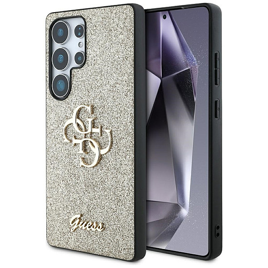 Guess Fixed Glitter Big 4G Metal Logo tok Samsung Galaxy S25 Ultra készülékhez, arany
