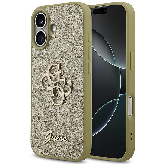 Guess Fixed Glitter Big 4G tok iPhone 17-hez - arany
