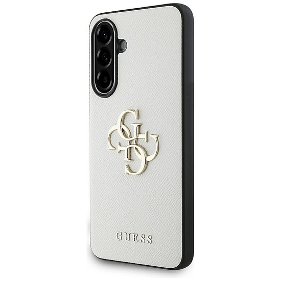 Guess Grained Big 4G Logo Small Classic logós tok Samsung Galaxy A56 készülékhez - bézs