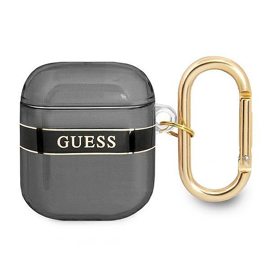 Guess GUA2HHTSK AirPods borító fekete/fekete szíjkollekció