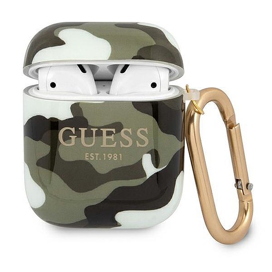 Guess GUA2UCAMA AirPods borító zöld/khaki Camo Collection