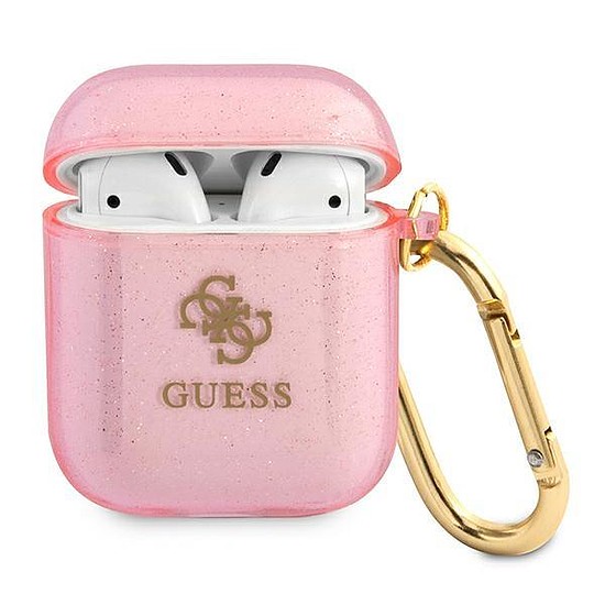 Guess GUA2UCG4GP AirPods borító rózsaszín/rózsaszín Glitter Collection