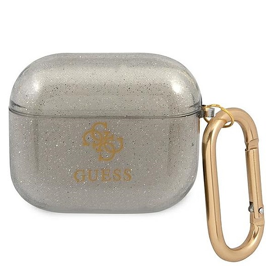 Guess GUA3UCG4GK AirPods 3 borító fekete/fekete Glitter Collection