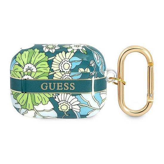 Guess GUAPHHFLN AirPods Pro borító zöld/zöld Flower Strap Collection