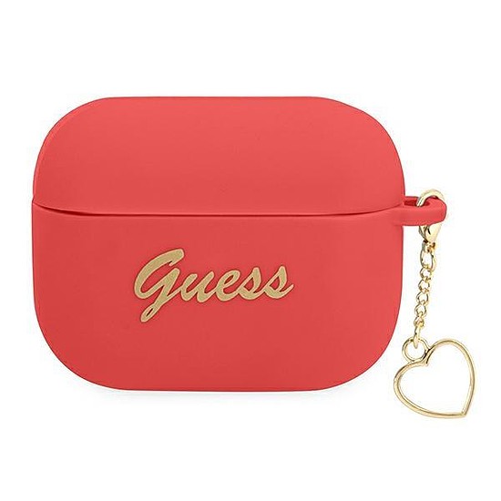 Guess GUAPLSCHSR AirPods Pro borító piros/piros Szilikon Charm Heart Collection