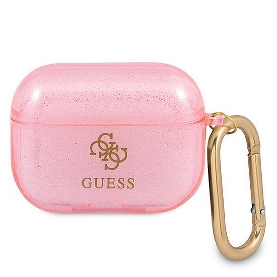 Guess GUAPUCG4GP AirPods Pro borító rózsaszín/rózsaszín Glitter Collection