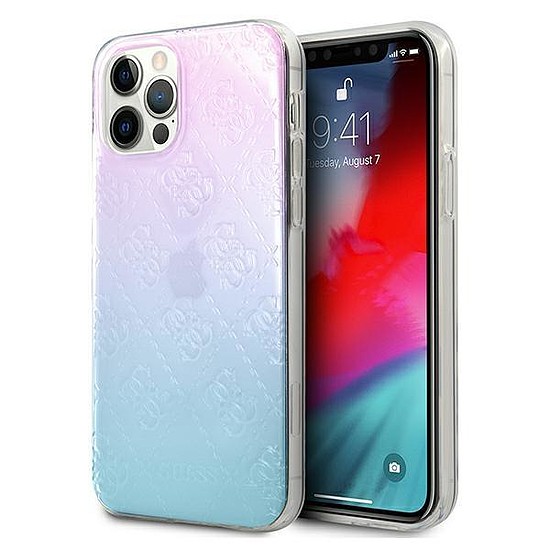 Guess GUHCP12L3D4GGBP iPhone 12 Pro Max 6,7" kék-rózsaszín/kék és rózsaszín keménytokos 4G 3D Pattern Collection