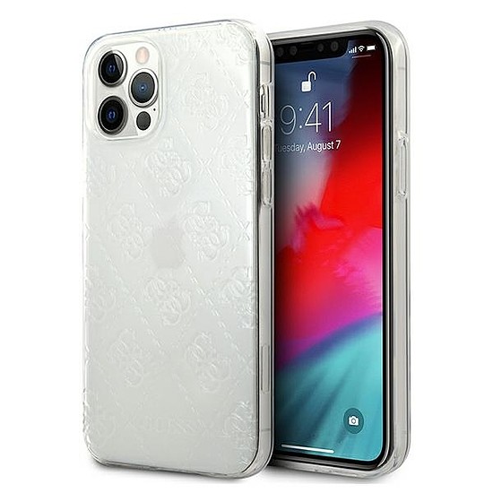 Guess GUHCP12L3D4GTR iPhone 12 Pro Max 6.7" átlátszó keménytokos 4G 3D Pattern Collection