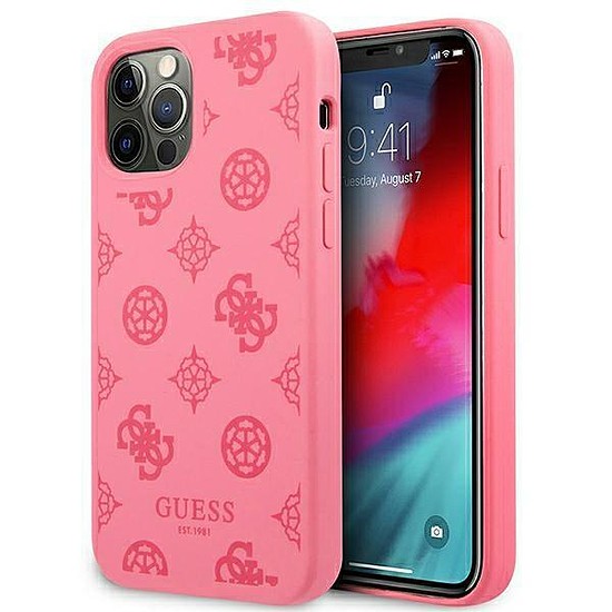 Guess GUHCP12LLSPEFU iPhone 12 Pro Max 6,7" fukszia/fukszia kemény tok Peony Collection