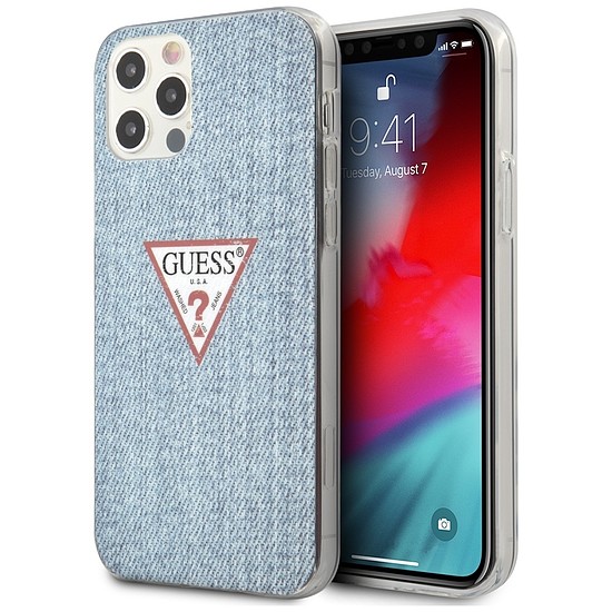 Guess GUHCP12LPCUJULLB iPhone 12 Pro Max 6.7" kék/világoskék keménytokos Jeans Collection