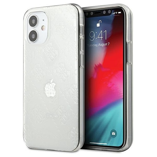 Guess GUHCP12S3D4GTR iPhone 12 mini 5,4"-es átlátszó keménytokos 4G 3D Pattern Collection